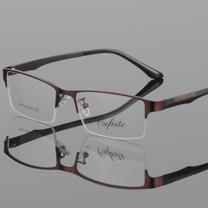 Bclear Men's Eyeglasses Semi Rim Alloy Tr 90 S7047 Semi Rim Bclear