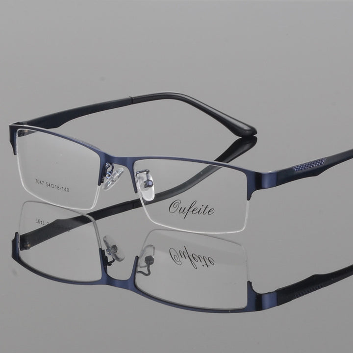Bclear Men's Eyeglasses Semi Rim Alloy Tr 90 S7047 Semi Rim Bclear