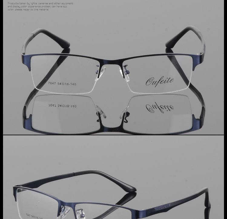 Bclear Men's Eyeglasses Semi Rim Alloy Tr 90 S7047 Semi Rim Bclear