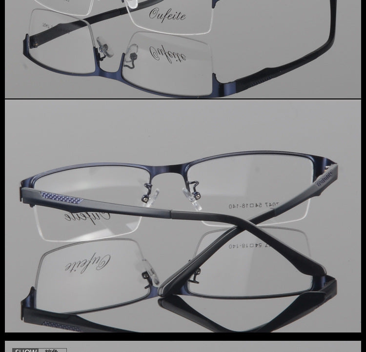 Bclear Men's Eyeglasses Semi Rim Alloy Tr 90 S7047 Semi Rim Bclear