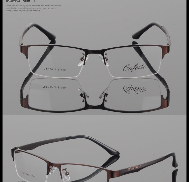 Bclear Men's Eyeglasses Semi Rim Alloy Tr 90 S7047 Semi Rim Bclear