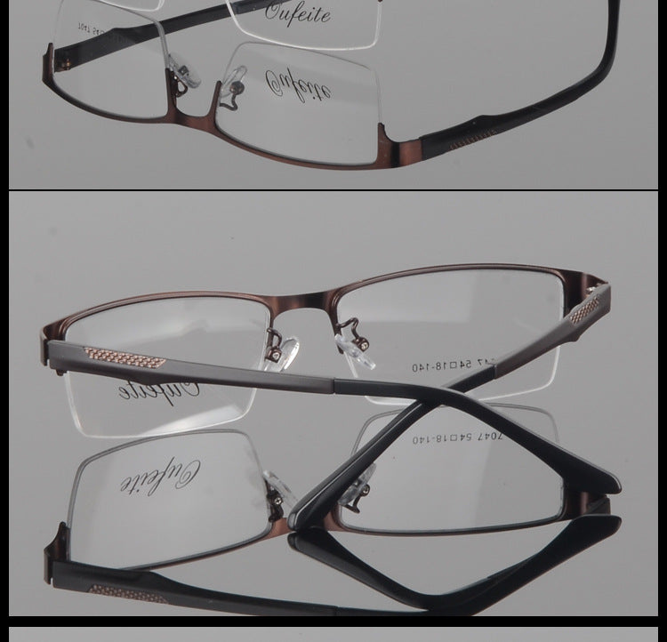 Bclear Men's Eyeglasses Semi Rim Alloy Tr 90 S7047 Semi Rim Bclear