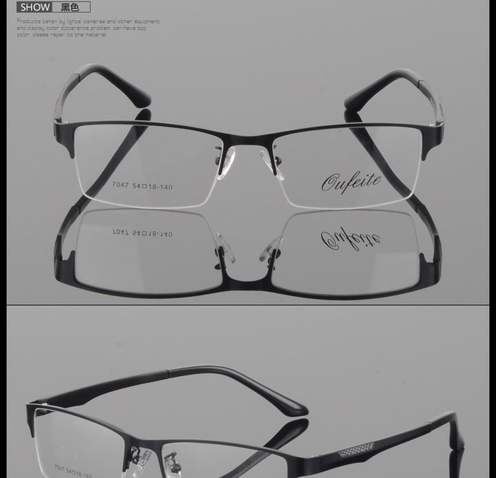 Bclear Men's Eyeglasses Semi Rim Alloy Tr 90 S7047 Semi Rim Bclear