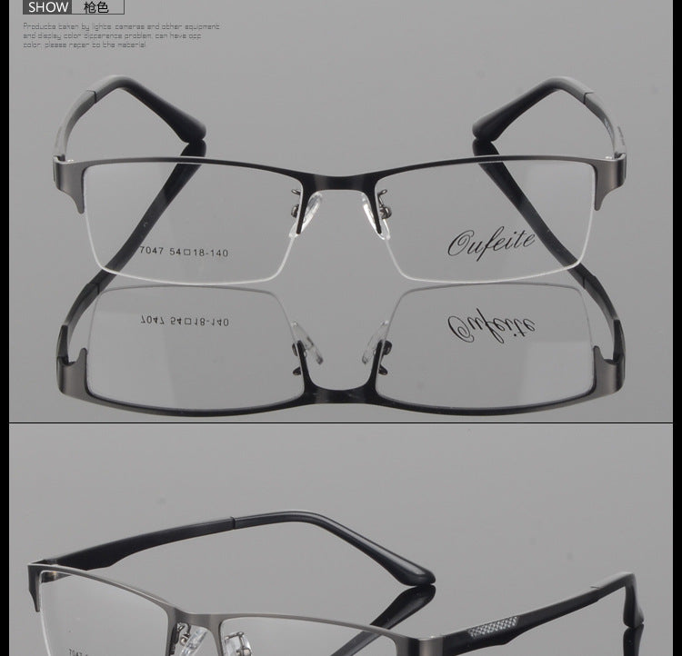 Bclear Men's Eyeglasses Semi Rim Alloy Tr 90 S7047 Semi Rim Bclear