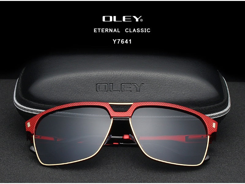 Oley Brand Unisex Classic Men Sunglasses Hd Polarized Y7641 Sunglasses Oley   