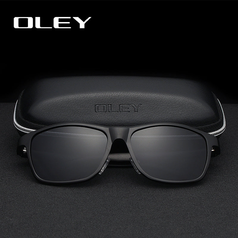 Oley Brand Men's Polarized Sunglasses Business Classic Full Frame Aluminum Magnesium Y0934 Sunglasses Oley