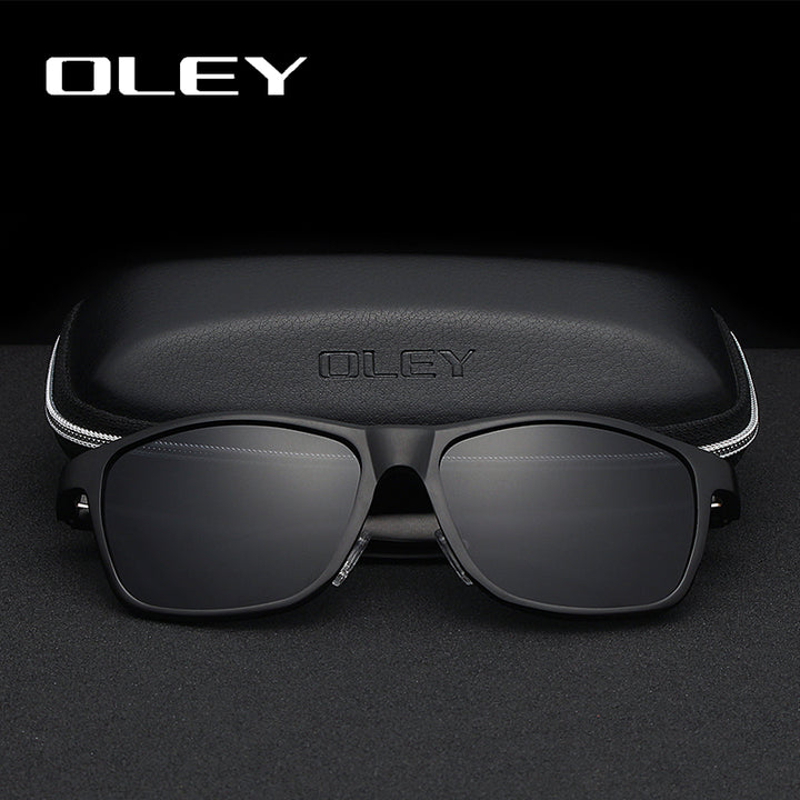 Oley Brand Men's Polarized Sunglasses Business Classic Full Frame Aluminum Magnesium Y0934 Sunglasses Oley