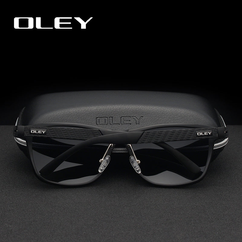 Oley Brand Men's Polarized Sunglasses Business Classic Full Frame Aluminum Magnesium Y0934 Sunglasses Oley