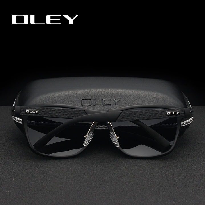 Oley Brand Men's Polarized Sunglasses Business Classic Full Frame Aluminum Magnesium Y0934 Sunglasses Oley