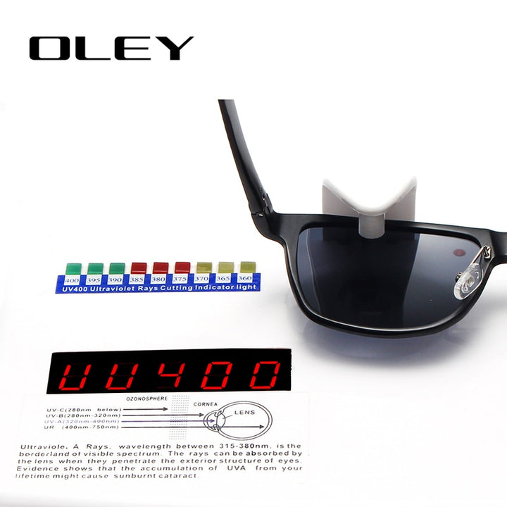 Oley Brand Men's Polarized Sunglasses Business Classic Full Frame Aluminum Magnesium Y0934 Sunglasses Oley