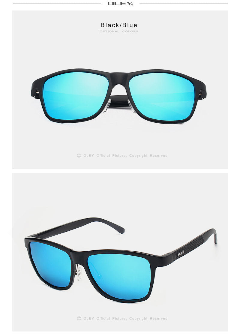 Oley Brand Men's Polarized Sunglasses Business Classic Full Frame Aluminum Magnesium Y0934 Sunglasses Oley