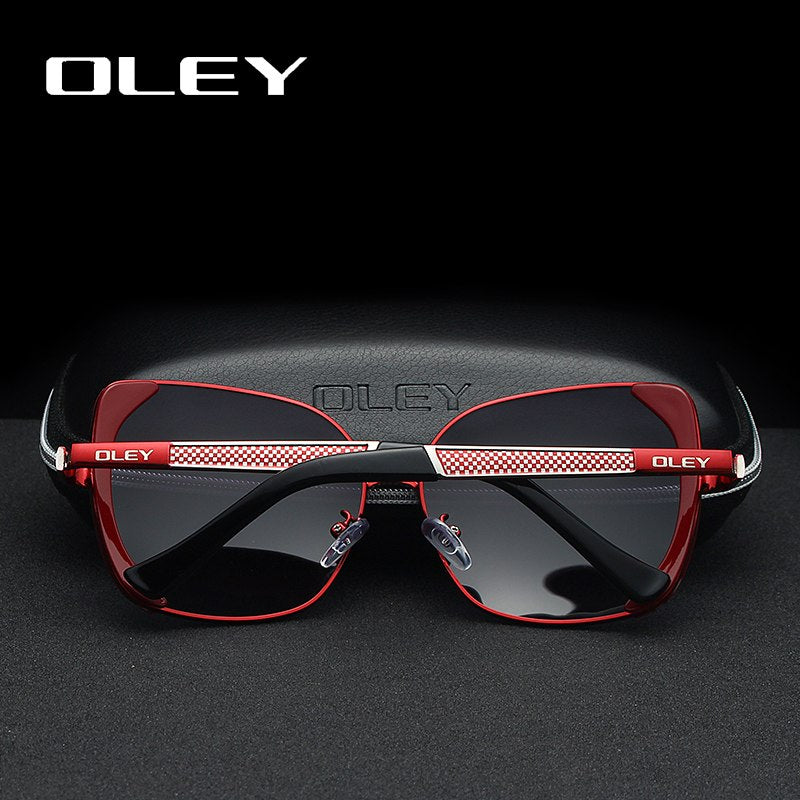 Oley Classic Brand Large Frame Women's Polarized Sunglasses Butterfly Hd Uv Y5190 Sunglasses Oley