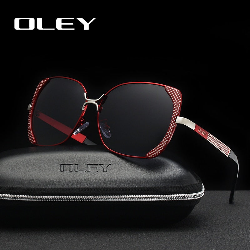 Oley Classic Brand Large Frame Women's Polarized Sunglasses Butterfly Hd Uv Y5190 Sunglasses Oley