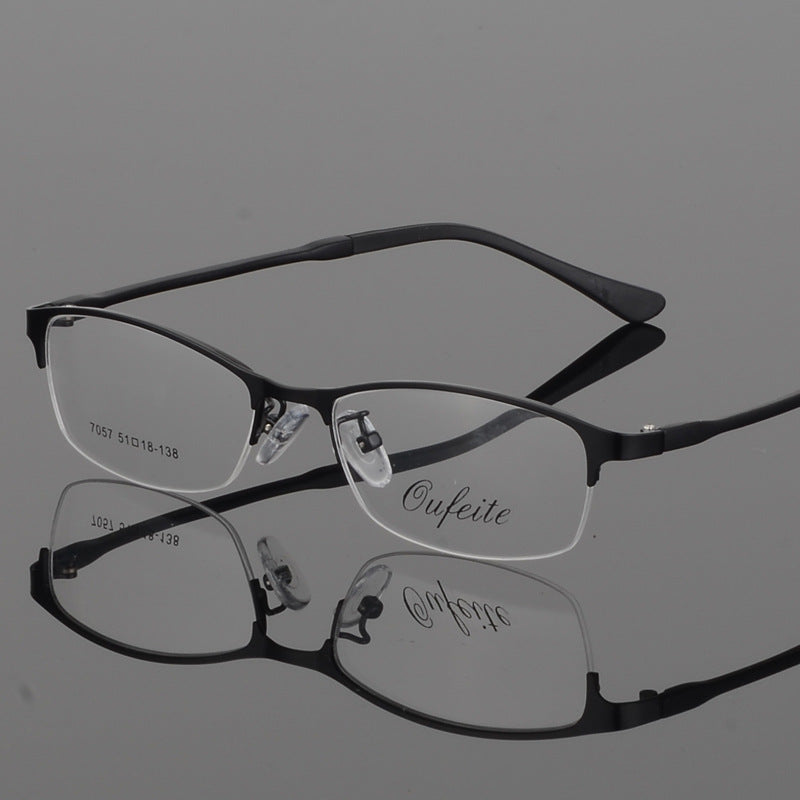Bclear Women's Eyeglasses Metal Alloy Ultra-Light Frames Half Rim Tr Legs Semi Rim Bclear