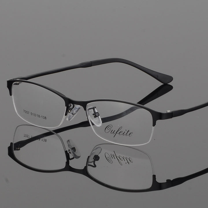 Bclear Women's Eyeglasses Metal Alloy Ultra-Light Frames Half Rim Tr Legs Semi Rim Bclear