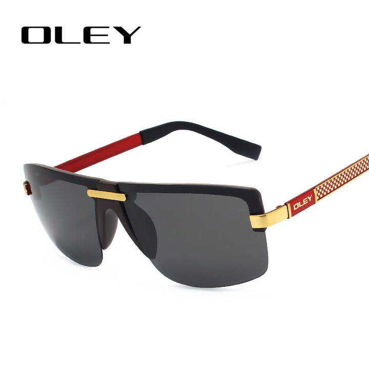 Oley Men's Frameless Polarized Sunglasses Classic Hd Pilot Uv400 Y4909 Sunglasses Oley