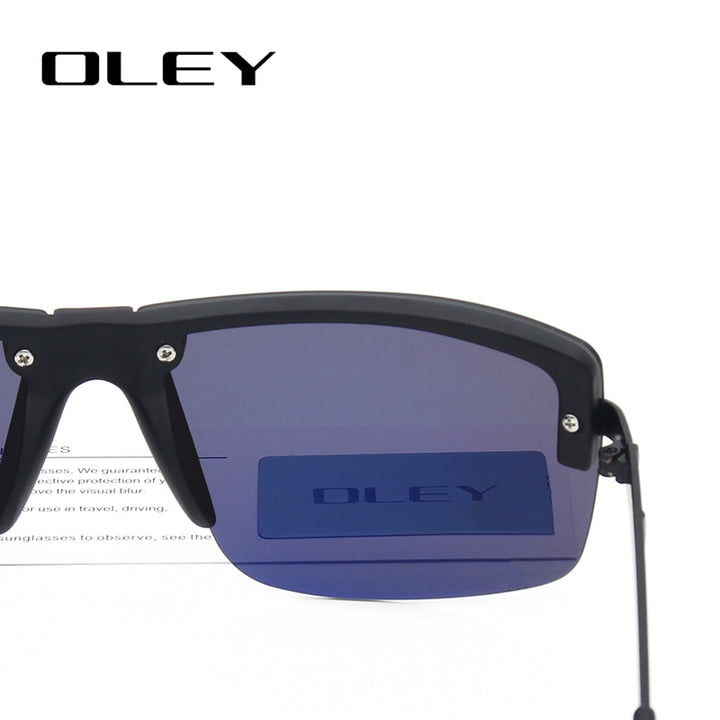 Oley Men's Frameless Polarized Sunglasses Classic Hd Pilot Uv400 Y4909 Sunglasses Oley