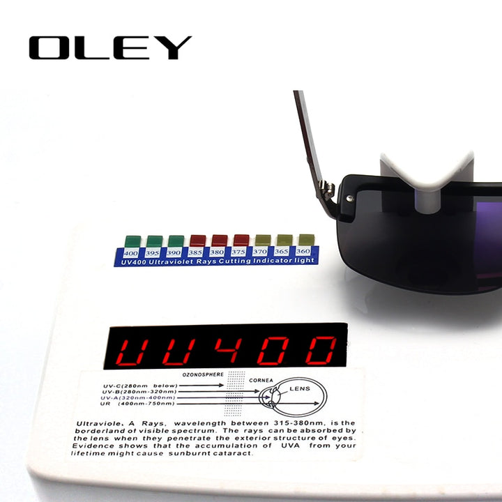 Oley Men's Frameless Polarized Sunglasses Classic Hd Pilot Uv400 Y4909 Sunglasses Oley