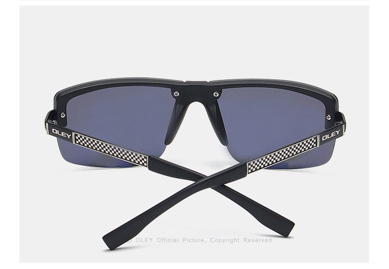 Oley Men's Frameless Polarized Sunglasses Classic Hd Pilot Uv400 Y4909 Sunglasses Oley