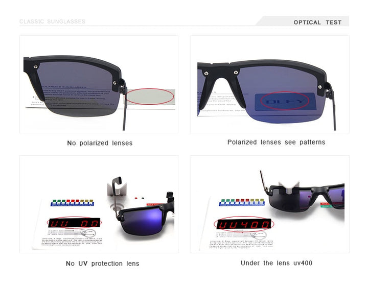 Oley Men's Frameless Polarized Sunglasses Classic Hd Pilot Uv400 Y4909 Sunglasses Oley