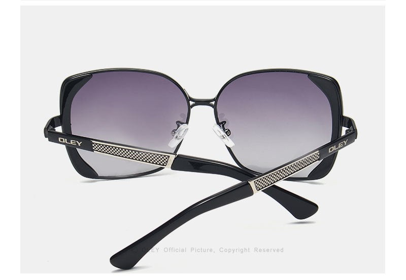 Oley Classic Brand Large Frame Women's Polarized Sunglasses Butterfly Hd Uv Y5190 Sunglasses Oley