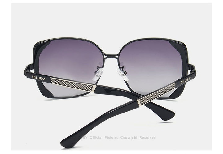 Oley Classic Brand Large Frame Women's Polarized Sunglasses Butterfly Hd Uv Y5190 Sunglasses Oley