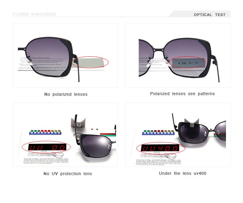 Oley Classic Brand Large Frame Women's Polarized Sunglasses Butterfly Hd Uv Y5190 Sunglasses Oley