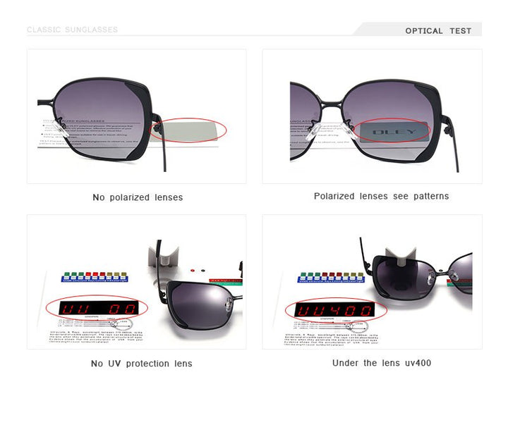 Oley Classic Brand Large Frame Women's Polarized Sunglasses Butterfly Hd Uv Y5190 Sunglasses Oley