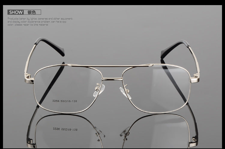 Bclear Classic Alloy Men Frame Double Bridge Eyeglasses Big Face Full Rim Bclear