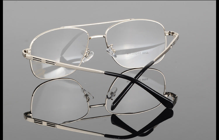 Bclear Classic Alloy Men Frame Double Bridge Eyeglasses Big Face Full Rim Bclear