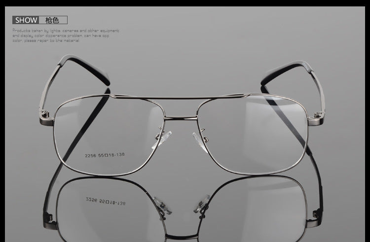 Bclear Classic Alloy Men Frame Double Bridge Eyeglasses Big Face Full Rim Bclear