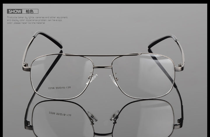 Bclear Classic Alloy Men Frame Double Bridge Eyeglasses Big Face Full Rim Bclear