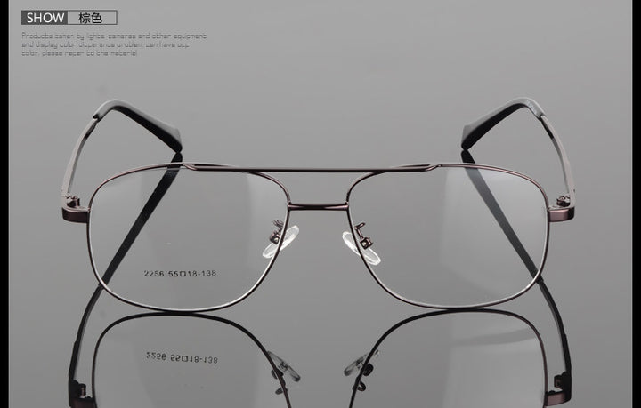 Bclear Classic Alloy Men Frame Double Bridge Eyeglasses Big Face Full Rim Bclear