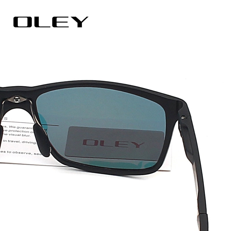 Oley Brand Men's Rectangle Polarized Sunglasses Aluminum Magnesium Driving Hd Y6560 Sunglasses Oley   