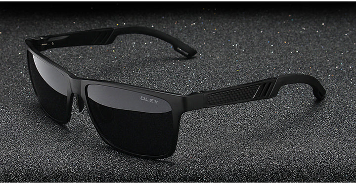 Oley Brand Men's Rectangle Polarized Sunglasses Aluminum Magnesium Driving Hd Y6560 Sunglasses Oley