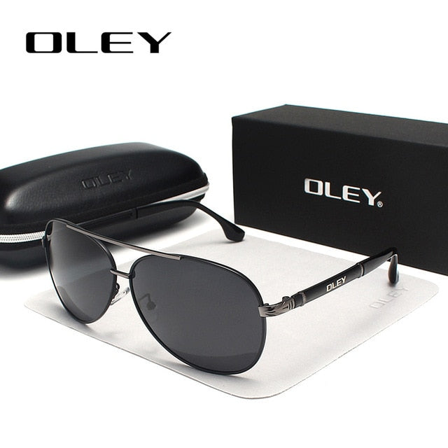 Oley Brand Sunglasses Men Polarized Classic Pilot Fishing Driving Y7005 Sunglasses Oley Y7005 C3BOX