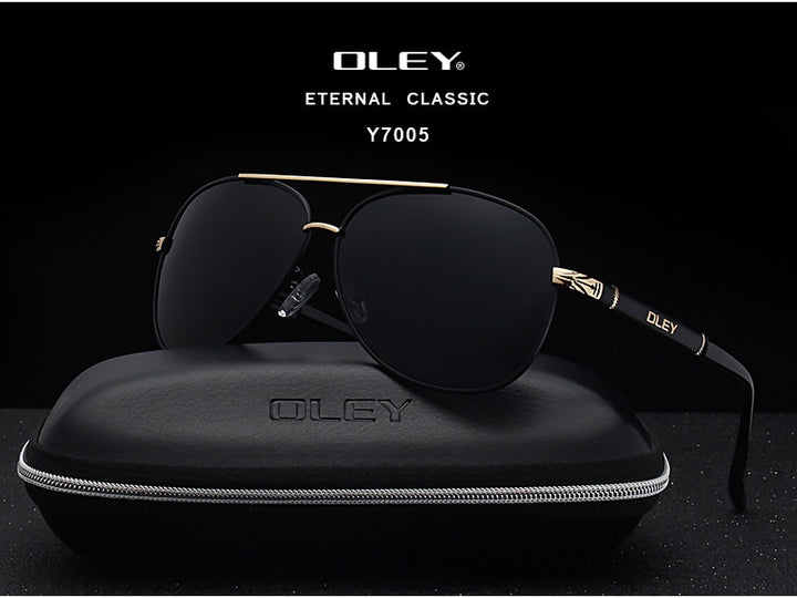 Oley Brand Sunglasses Men Polarized Classic Pilot Fishing Driving Y7005 Sunglasses Oley   