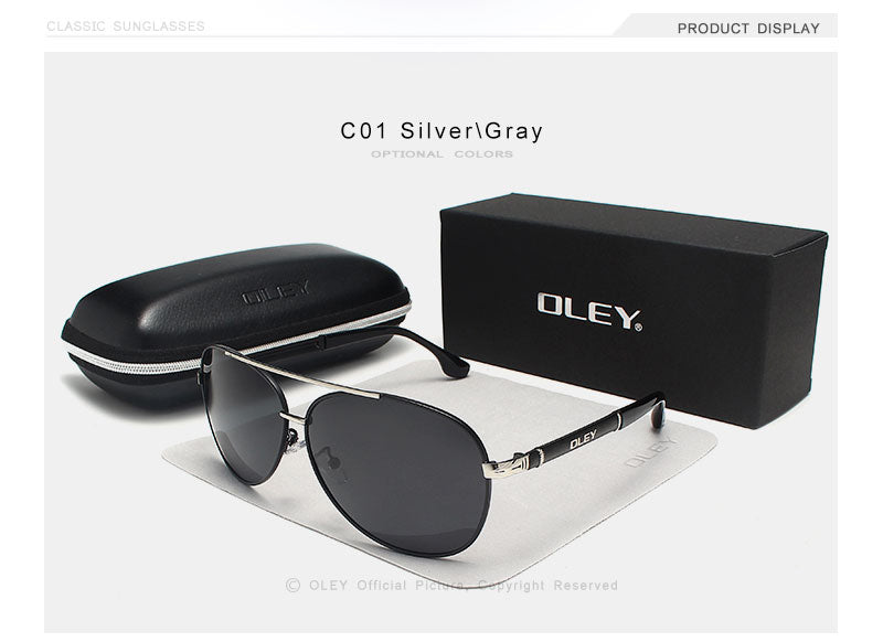Oley Brand Sunglasses Men Polarized Classic Pilot Fishing Driving Y7005 Sunglasses Oley