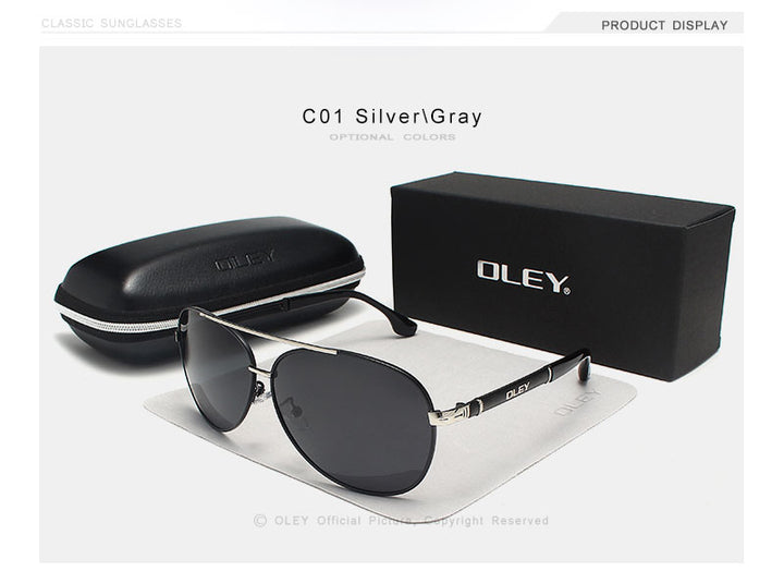 Oley Brand Sunglasses Men Polarized Classic Pilot Fishing Driving Y7005 Sunglasses Oley