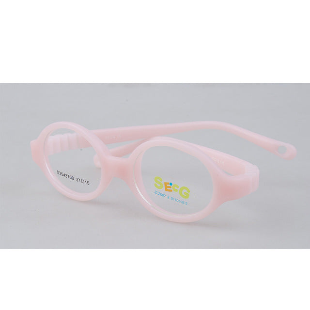 Secg'S Elewen Brand Unisex Children'S Round Flexible Glasses Plastic Frames Boys Girls 3543700 Frame Secg C13  