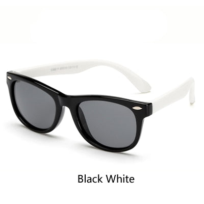Ralferty Tr90 Flexible Kids Sunglasses Polarized Child Baby Safety Coating Uv400 Sunglasses Ralferty Black White