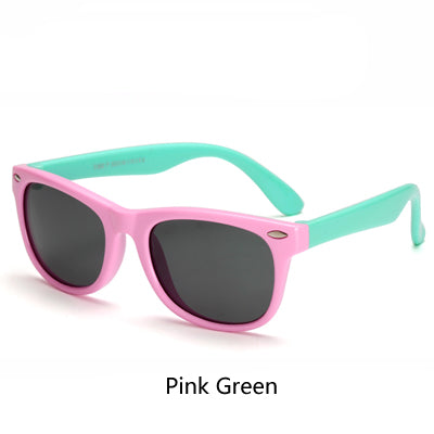Ralferty Tr90 Flexible Kids Sunglasses Polarized Child Baby Safety Coating Uv400 Sunglasses Ralferty Pink Green