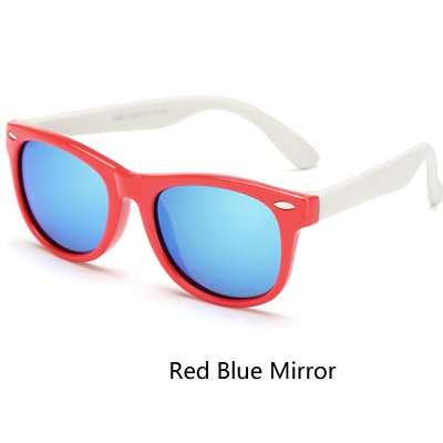 Ralferty Tr90 Flexible Kids Sunglasses Polarized Child Baby Safety Coating Uv400 Sunglasses Ralferty Red Blue Mirror
