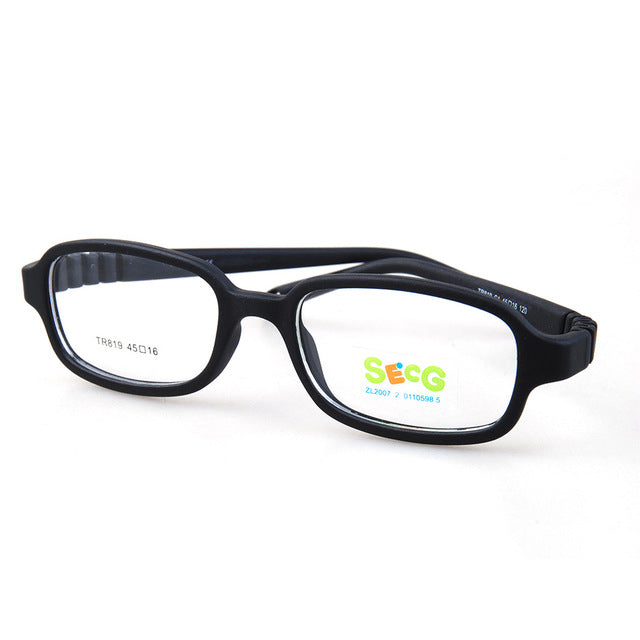Secg's Unisex Children's Full Rim Rectangle Tr 90 Titanium Eyeglasses Tr819 Full Rim Secg C1