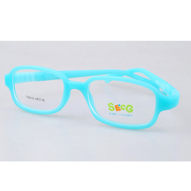 Secg's Unisex Children's Full Rim Rectangle Tr 90 Titanium Eyeglasses Tr819 Full Rim Secg C7