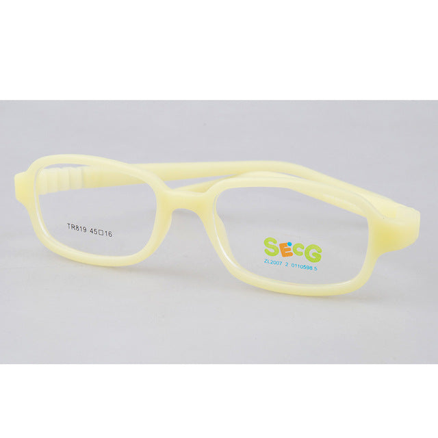 Secg's Unisex Children's Full Rim Rectangle Tr 90 Titanium Eyeglasses Tr819 Full Rim Secg C11