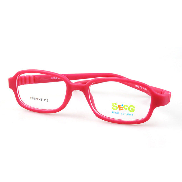 Secg's Unisex Children's Full Rim Rectangle Tr 90 Titanium Eyeglasses Tr819 Full Rim Secg C33
