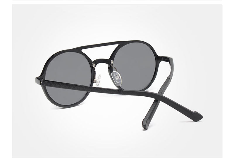 Oley Brand Men's Round Aluminum-Magnesium Polarized Sunglasses Women Anti-Glare Unisex Y7576 Sunglasses Oley