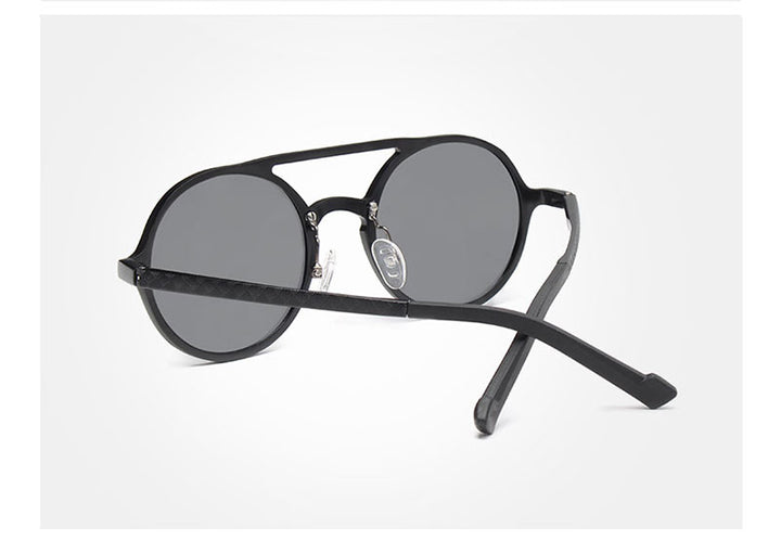Oley Brand Men's Round Aluminum-Magnesium Polarized Sunglasses Women Anti-Glare Unisex Y7576 Sunglasses Oley