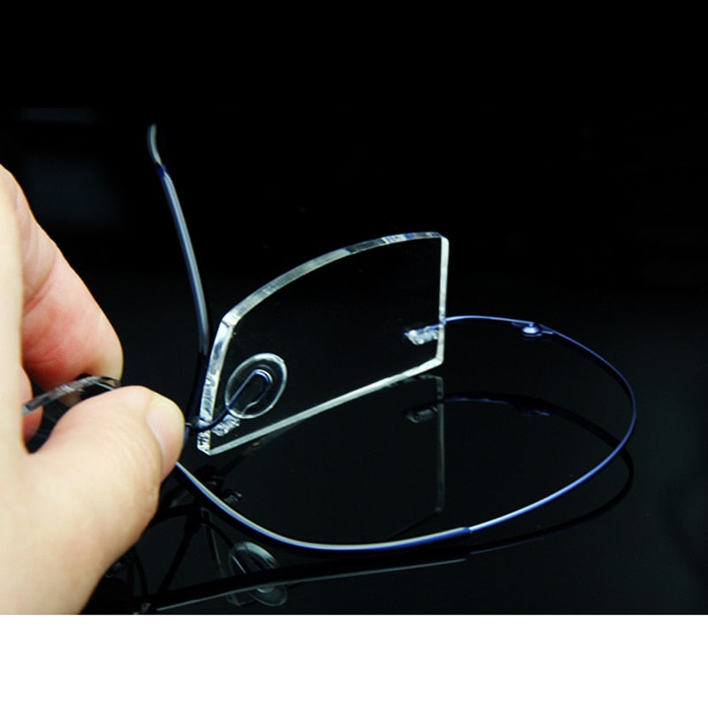 Esnbie Computer Rimless Titanium Glasses Frame Men Memory Eyeglass Frames 7 Colors Square Shape Rimless Esnbie